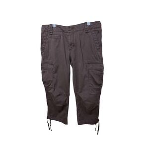 Polo Jeans Co Ralph Lauren Y2K Womens Brown Cargo Capris Pants Size 6